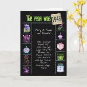 1948 Geburtstagsjahr Spaß Fakten Karte (Gelbe Blume)