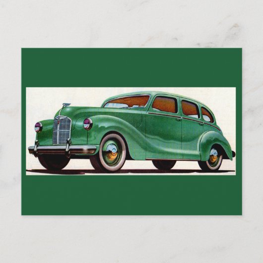 1948 grün Austin Devon Postkarte (Vorderseite)