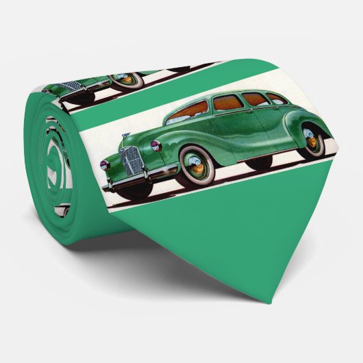 1948 grüner Austin Devon-Druck Krawatte (Gerollt)