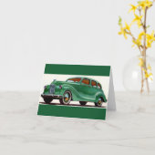1948 grüner Austin Devon Karte (Gelbe Blume)