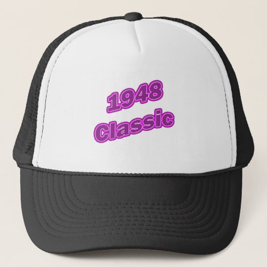 1948 klassisches Lila Truckerkappe (Vorderseite)