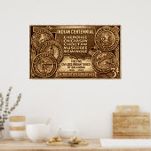1948 Oklahoma Indian Centennial Briefmarke Poster (Küche)