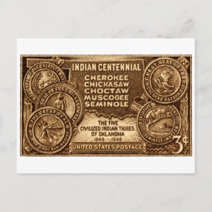 1948 Oklahoma Indian Centennial Briefmarke Postkarte