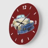 1948 Pontiac Silver Streak Convertible Car Große Wanduhr (Winkel)