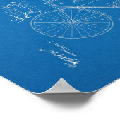 1948 Vintag Schwinn Bicycle Patent Blueprint Art Poster (Ecke)