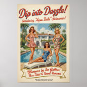 1948 Vintage Aqua Belle Badeanzug-Werbung Poster (Vorne)
