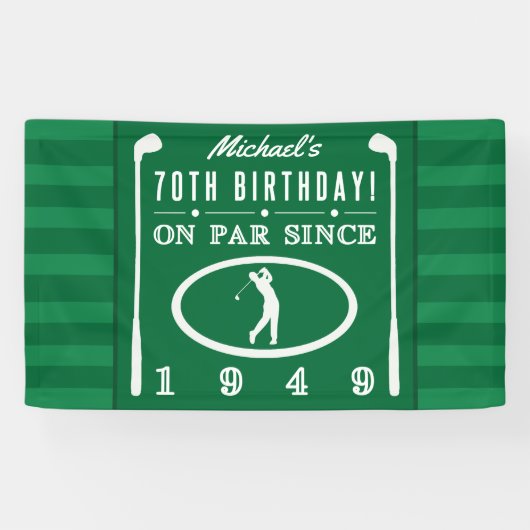 1949 70. Geburtstag für Golfer Banner (Horizontal)