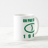 1949 70. Geburtstag für Golfer Kaffeetasse (VorderseiteRechts)