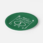 1949 70. Geburtstag für Golfer Pappteller (Schrägansicht)