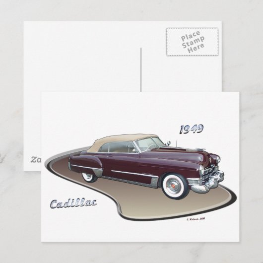 1949 CADILLAC POSTKARTE (Vorne/Hinten)
