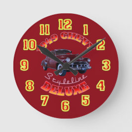 1949 Chevy Styleline Deluxe Clock. Runde Wanduhr