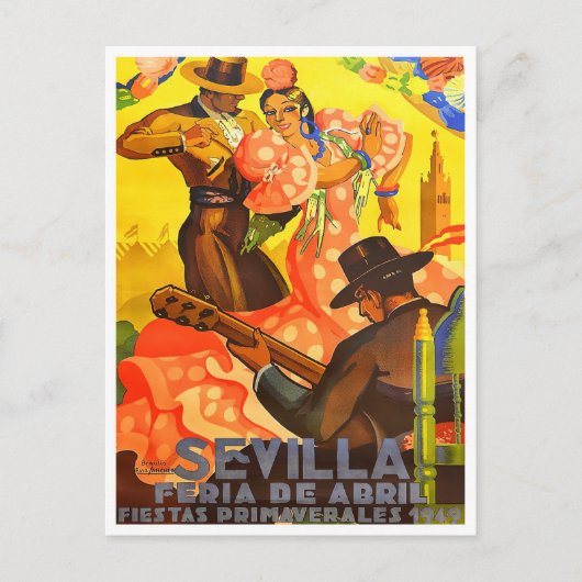 1949 Feria de Sevilla Postkarte (Vorderseite)