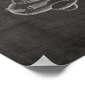 1949 Flying Car Airplane Patent Art Zeichnend Prin Poster (Ecke)