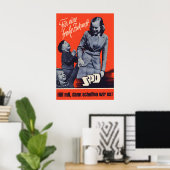 1949 German Labour Party SPD Election Poster For a (Heimbüro)