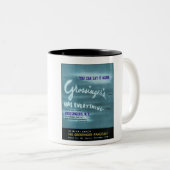 1949 GROSSINGER-WERBUNG ZWEIFARBIGE TASSE (VorderseiteRechts)