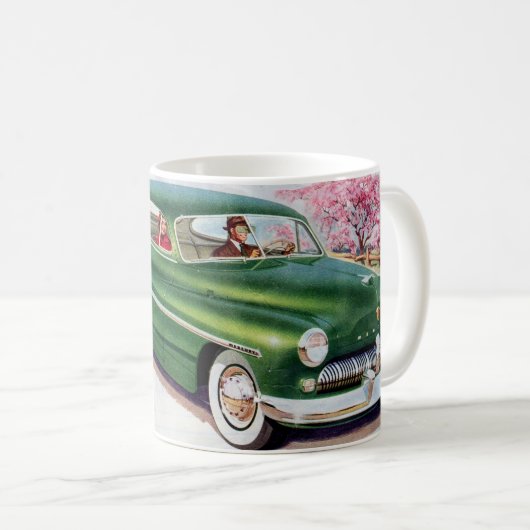 1949 grüner Quecksilbersedan Kaffeetasse (VorderseiteRechts)