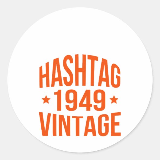 1949 Hashtag Vintag Aufkleber (Vorderseite)