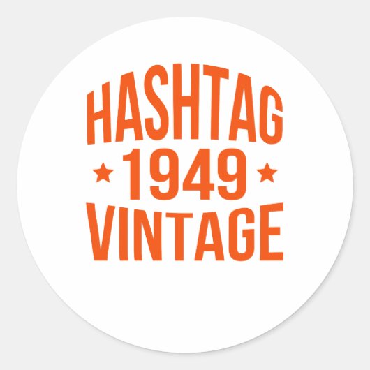 1949 Hashtag Vintag Aufkleber (Vorderseite)