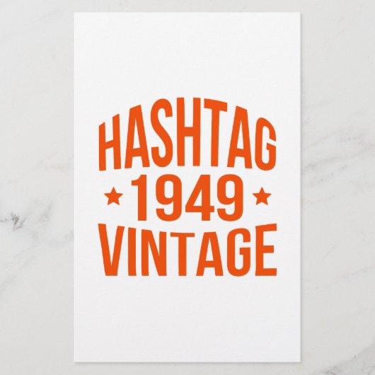 1949 Hashtag Vintag Briefpapier (Vorderseite)