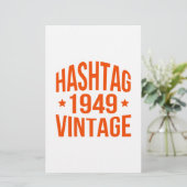 1949 Hashtag Vintag Briefpapier (Stehend Vorderseite)