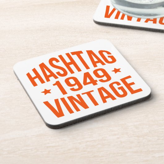 1949 Hashtag Vintag Getränkeuntersetzer (Linke Seite)