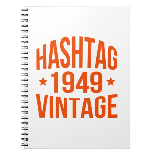 1949 Hashtag Vintag Notizblock (Vorderseite)