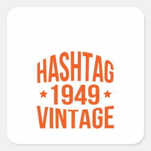 1949 Hashtag Vintage Aufkleber