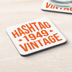 1949 Hashtag Vintage Getränkeuntersetzer