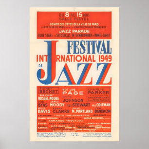 1949 Internationales Jazzfestival Jazzplakat Poster