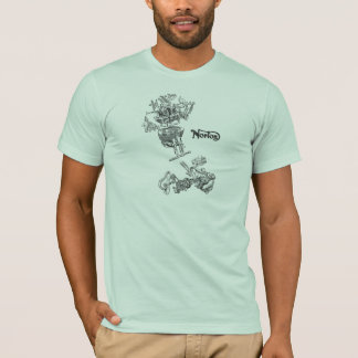 1949 Norton Twin explodiert T-Shirt