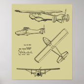 1949 Rücken Prop Flugzeug Patent Art Zeichnend Dru Poster (Vorne)