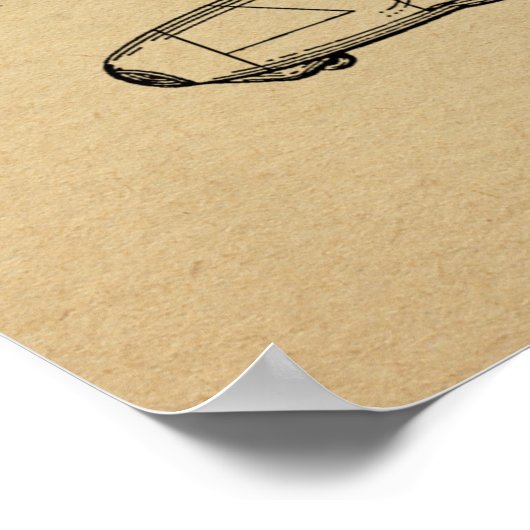 1949 Rücken Prop Flugzeug Patent Art Zeichnend Dru Poster (Ecke)