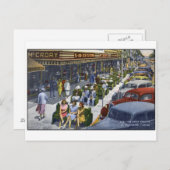 1949 St. Petersburg Florida "Die grünen Bänke" Postkarte (Vorne/Hinten)