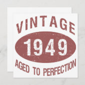 1949 Vintager Geburtstag Einladung (Vorne/Hinten)