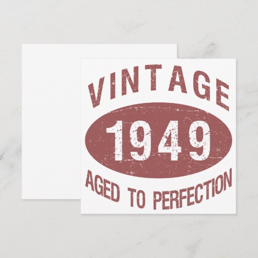 1949 Vintager Geburtstag Einladung (Vorne/Hinten)