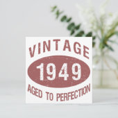 1949 Vintager Geburtstag Einladung (Stehend Vorderseite)