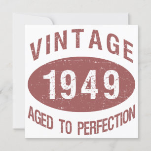 1949 Vintager Geburtstag Einladung
