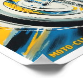 1949 Vintages Motorrad-Rennen in Pau Poster (Ecke)