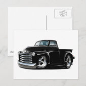 1950-52 Chevy Black Truck Postkarte (Vorne/Hinten)