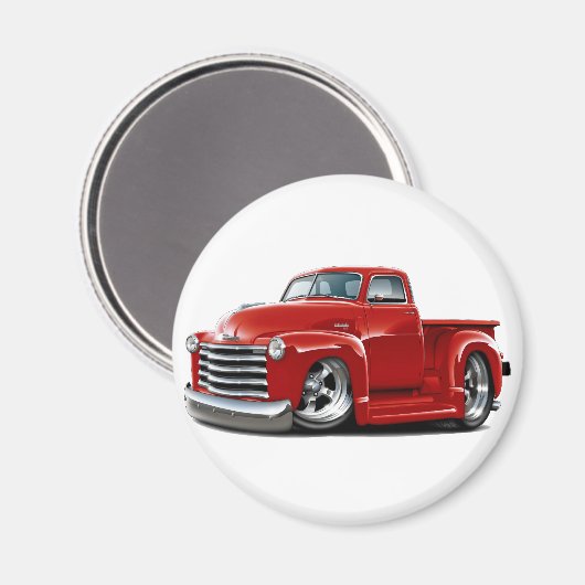 1950-52 Chevy Red Truck Magnet (Vorderseite/Rückseite)