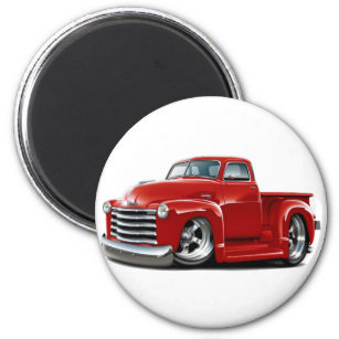 1950-52 Chevy Red Truck Magnet