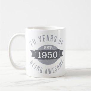 1950 70. Geburtstag Phantastisch für Männer Kaffeetasse
