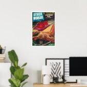 1950! ANDERE WELTEN SCI FI PULP  POSTER (Heimbüro)