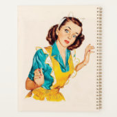 1950 Backtag Vintage Frau mit Schürze Planer (Rückseite)