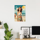 1950 Beach Girl Poster (Heimbüro)