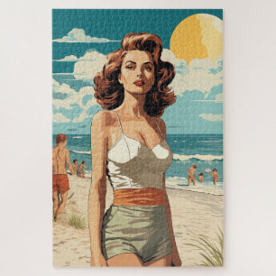 1950 Beach Girl Puzzle