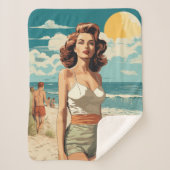 1950 Beach Girl Sherpadecke (Vorderseite)