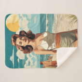 1950 Beach Girl Sherpadecke (Vorderseite (Horizontal))