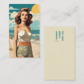1950 Beach Girl Visitenkarte (Vorne/Hinten)
