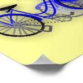 1950 Bicycle Watercolor Zeichnend Poster (Ecke)